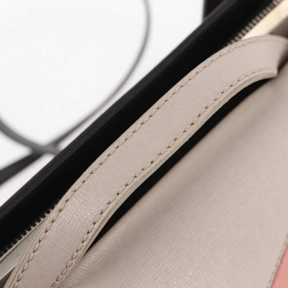 FENDI Demi Jour Bag Bugs Monster Hand Bag Leather 2way Red Silver Auth BA5782 - Picture 10 of 16